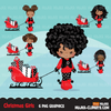 Christmas Clipart Bundle V2, Noel Illustrations, boy, girl, animal, gnomes, nutcracker, mermaids