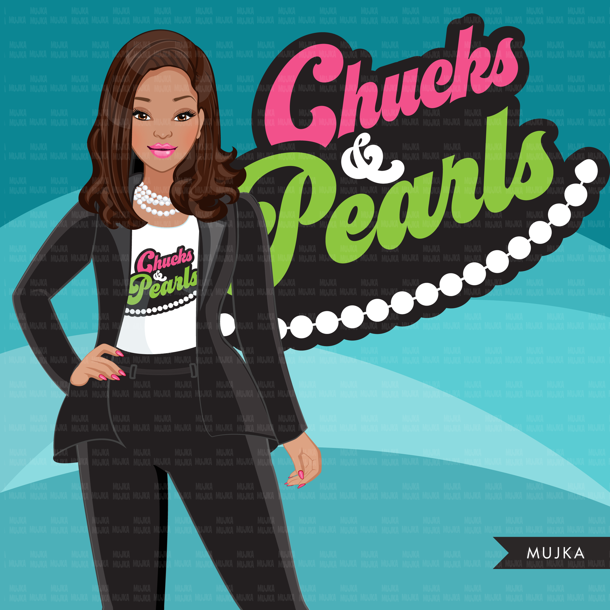 Kamala Harris, chucks and pearls clipart, black history, inauguration, history graphics, PNG