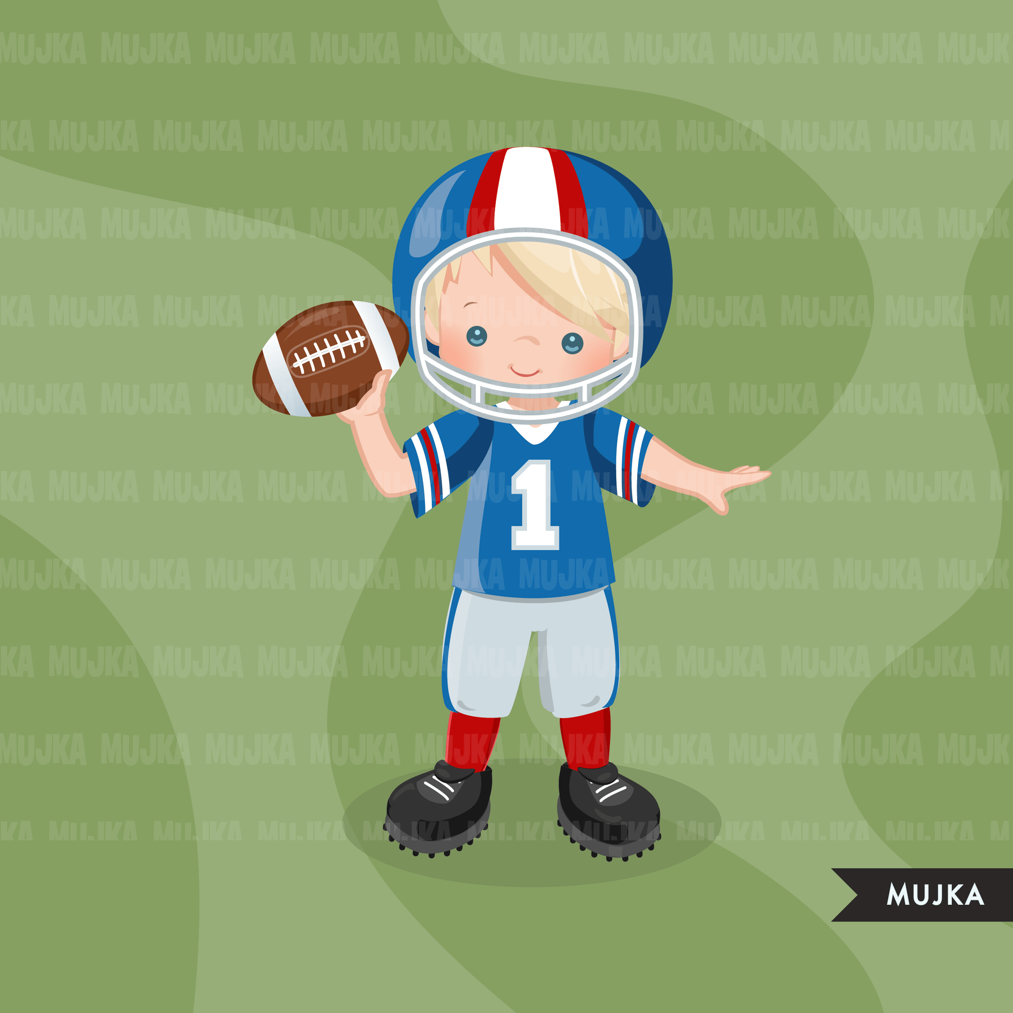 american football player cartoon characters
