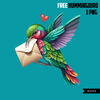 Free Hummingbird Clipart, bird png, love letters png, free hummingbird png