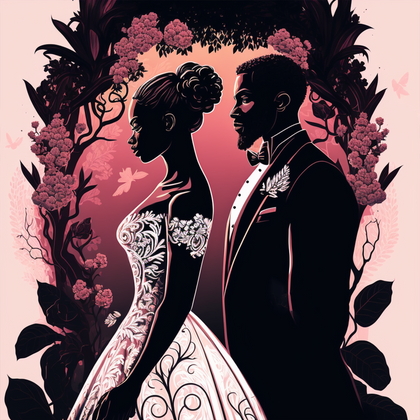 Free valentine Couple, Black couple art, Valentine clipart, Valentine freebie, Black wedding sublimation designs