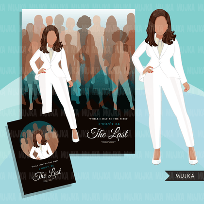 MVP KAMALA HARRIS POSTER kamala clipart, kamala greeting card graphics, black history