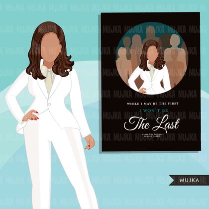 MVP KAMALA HARRIS POSTER kamala clipart, kamala greeting card graphics, black history
