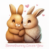 Free Valentine Bunnies, cute bunny clipart, cute animal cliparts, somebunny loves you cards