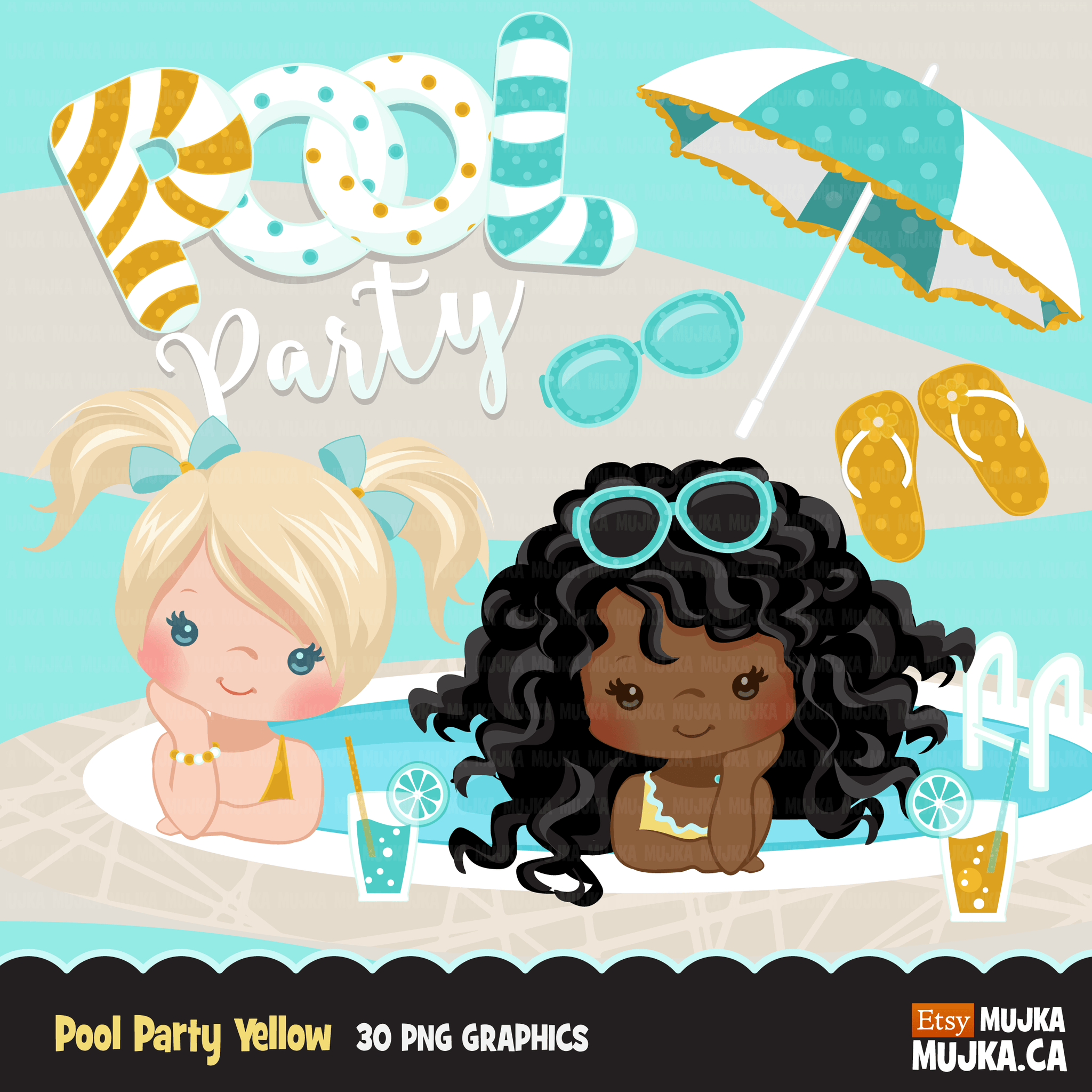 POOL PARTY - 300 dpi PNG