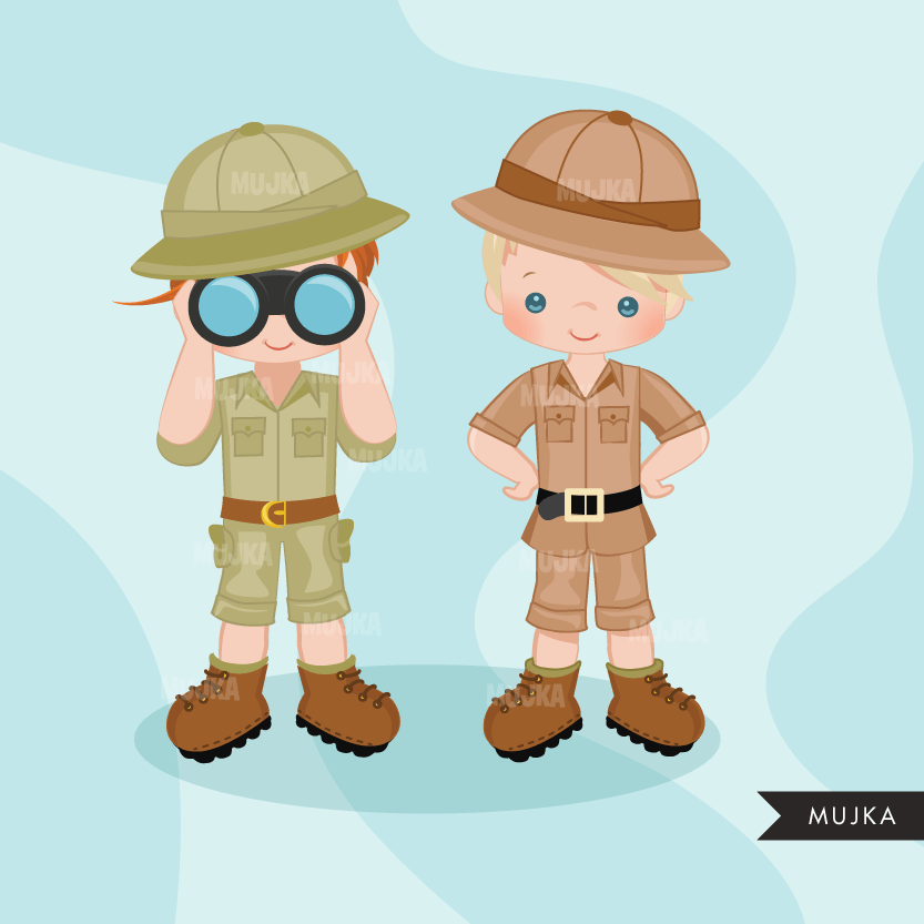 safari guide clipart