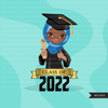 Graduation Clipart, senior graduate girls with hijab, cape and scroll, school, muslim student class of 2022 gold banner graphics, PNG