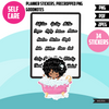 black girl Digital Self Care stickers, Goodnotes stickers, planner stickers, png precropped stickers, printable  spa stickers, spa sublimation png