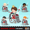 Special needs clipart Bundle, vitiligo kid, wheelchair clipart, disability clipart, special children graphics, sublimation designs, kids png