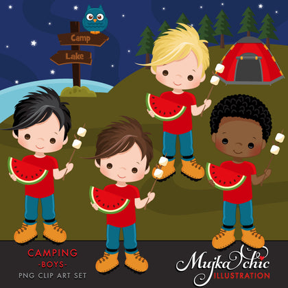 Camping Clipart for Boys