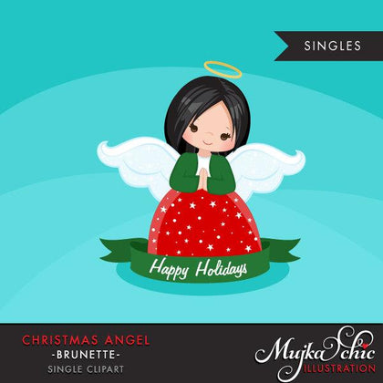 Natal anjo menina clipart religioso