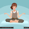 Brunette Yoga instructor Avatar. Yogi woman