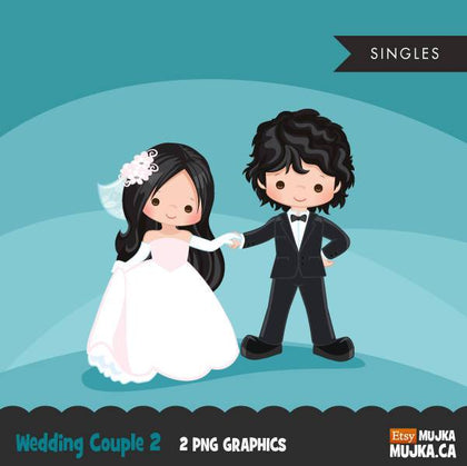 Wedding couple Girl Boy clipart