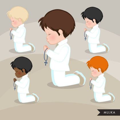 First Communion Clipart for Boys religious