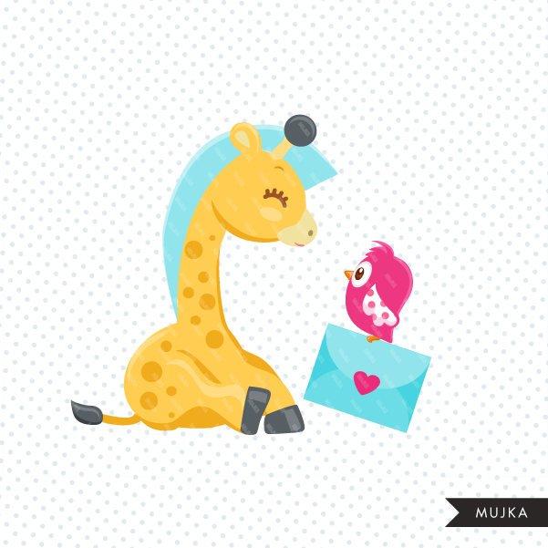 Happy Giraffe Day, animal Clipart