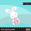 Free Easter bunny SVG cutting file, easter animal clipart