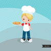 Pizza Chef Clipart, boy chef