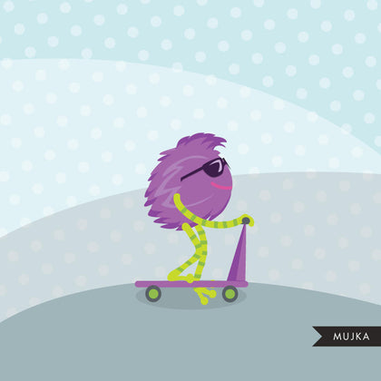 Cute Monsters clipart, animal graphic