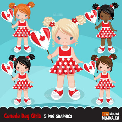 Canada Day, girl Clipart