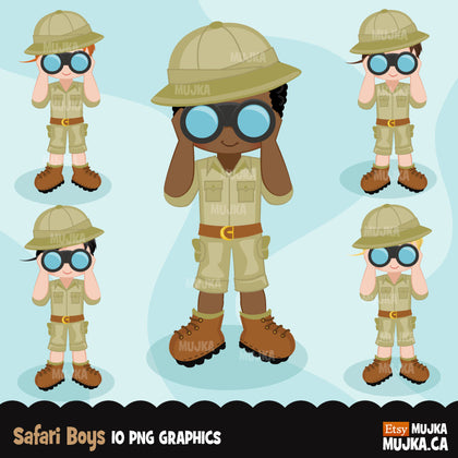 Safari boy Clipart