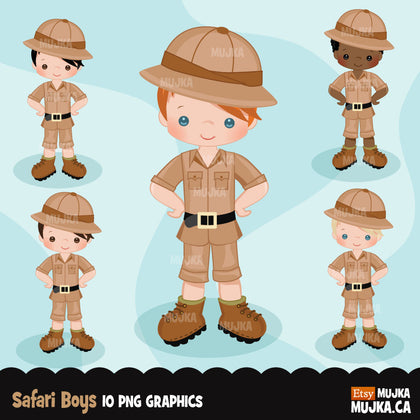 Safari boy Clipart