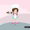 Cookie Pastry Chef Girl Clipart