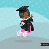 Graduation Clipart, girl graduate, school graphics