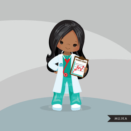 Girl Doctor Clipart