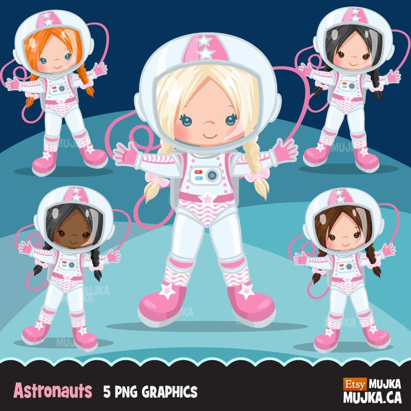 Girl Astronaut Clipart