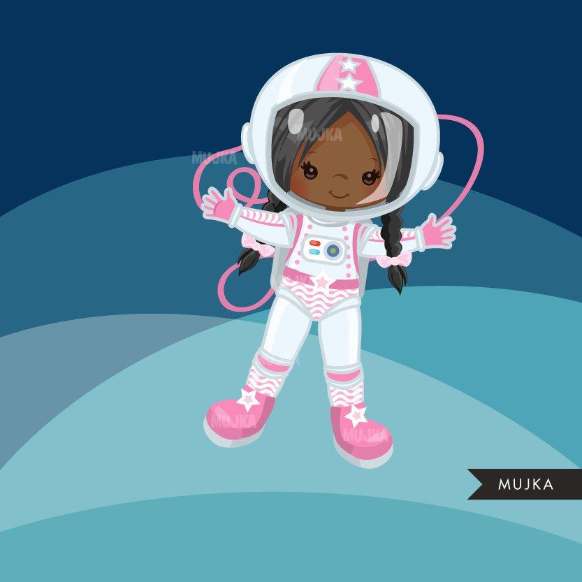 Girl Astronaut Clipart