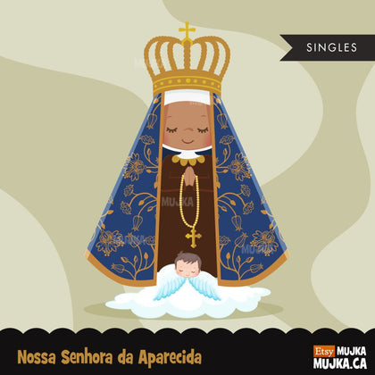 Nossa Senhora da Aparecida clipart religious saint virgin