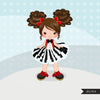 Glitter Circus party girl clipart