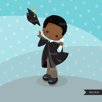 Boy Graduating Clipart. School Graphics