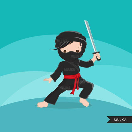 Boy Ninja Clipart