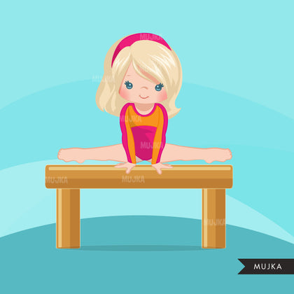 Girl Gymnastics Clipart