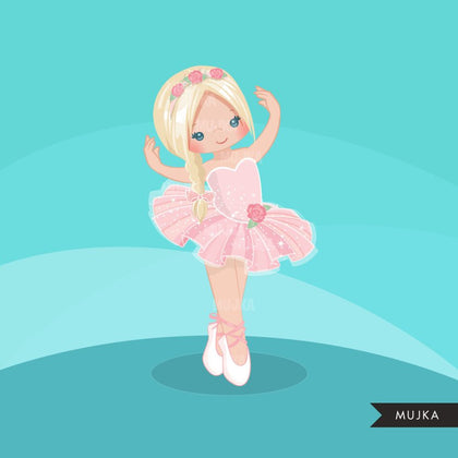 Ballerina clipart, chic ballet girl