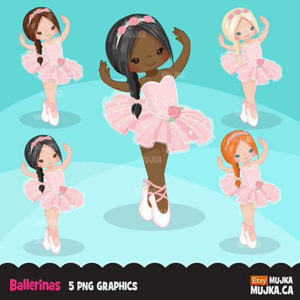 Ballerina clipart, chic ballet girl