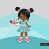 Cupcake girl chef clip art