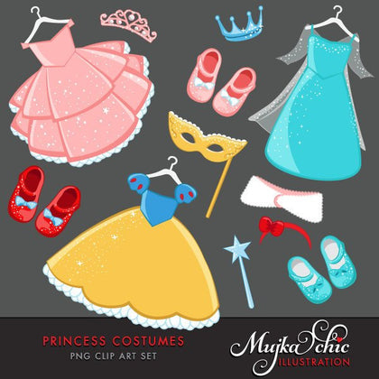 Princess Costumes Clipart