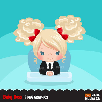 Black Baby Boss clipart, girl graphics