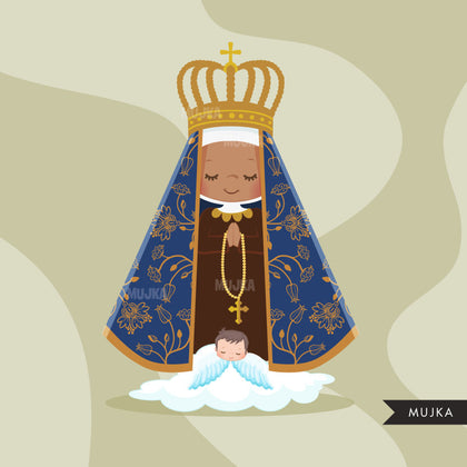 Nossa Senhora da Aparecida clipart religious saint virgin