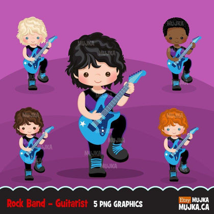 Rockstar Boy Clipart, guitarist