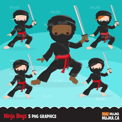 Boy Ninja Clipart