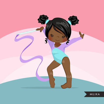 Girl Gymnastics Clipart