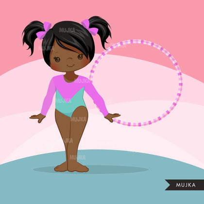 Gymnastics Clipart, Sporty Girl