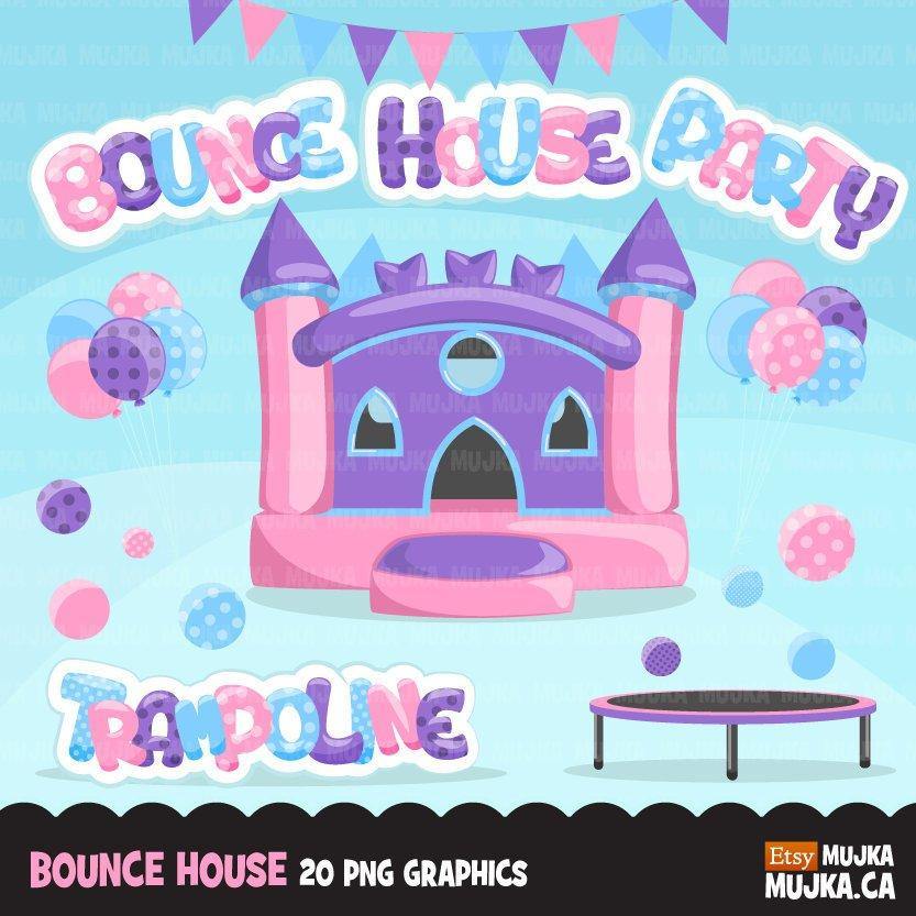 Bounce House and trampoline Clipart