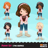Planner girl clipart, chic characters