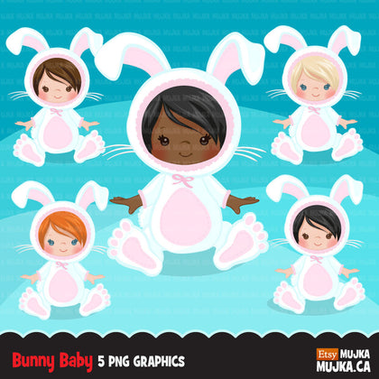 Baby bunny clipart, halloween costume