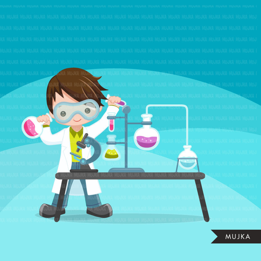 Science Boy Clipart