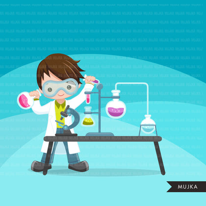 Science Boy Clipart